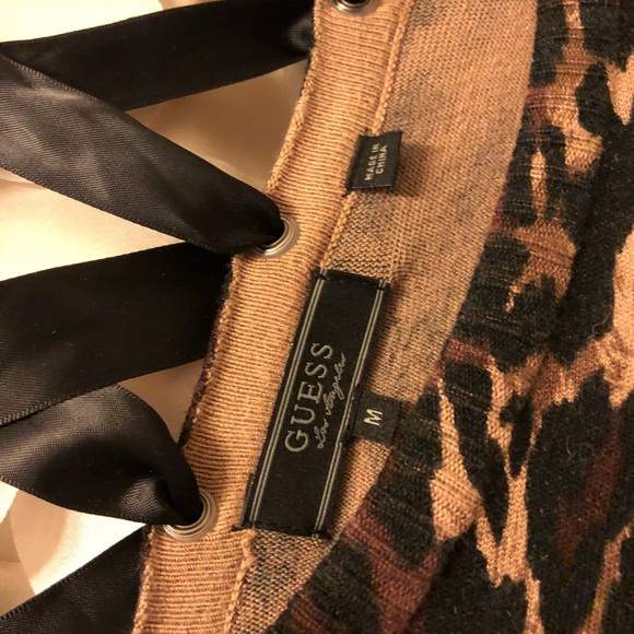 Leopard Sweater Dress with corset back - Picture 5 of 5